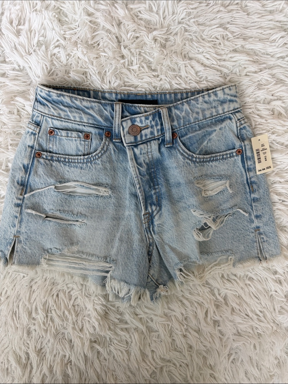 Aeropostale High Rise Mom Frayed Shorts Size 00